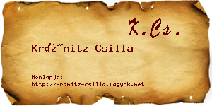 Kránitz Csilla névjegykártya